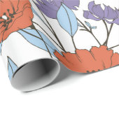 Abstrakte Eleganz mit Blumenhintergrund. Geschenkpapier (Rolleneckpunkt)