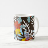 Abstrakte Eleganz mit Blumenhintergrund. Kaffeetasse (VorderseiteRechts)