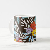 Abstrakte Eleganz mit Blumenhintergrund. Kaffeetasse (Vorderseite Links)