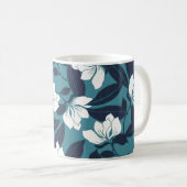 Abstrakte Eleganz mit Blumenhintergrund.  Kaffeetasse (VorderseiteRechts)