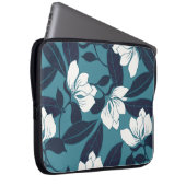 Abstrakte Eleganz mit Blumenhintergrund. Laptopschutzhülle (Vorne Rechts)