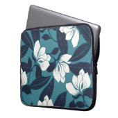 Abstrakte Eleganz mit Blumenhintergrund. Laptopschutzhülle (Vorderseite Links)