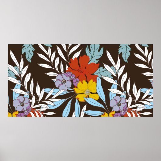 Abstrakte Eleganz mit Blumenhintergrund. Poster (Vorne)