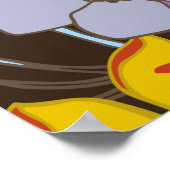 Abstrakte Eleganz mit Blumenhintergrund. Poster (Ecke)