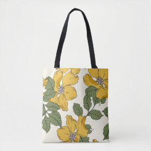 Abstrakte Eleganz mit Blumenhintergrund. Tasche