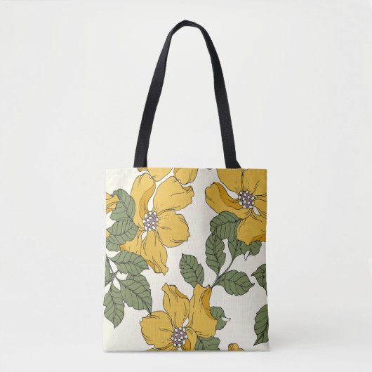 Abstrakte Eleganz mit Blumenhintergrund. Tasche (Vorderseite)