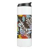 Abstrakte Eleganz mit Blumenhintergrund. Thermosbecher (Nach links gedreht)