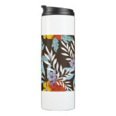 Abstrakte Eleganz mit Blumenhintergrund. Thermosbecher (Nach rechts gedreht)