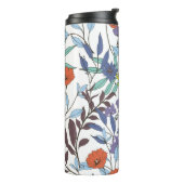 Abstrakte Eleganz mit Blumenhintergrund.  Thermosbecher (Nach links gedreht)