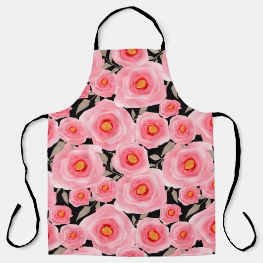 Abstrakte Eleganz nahtlos mit rosa Blüte Schürze (Vorderseite)