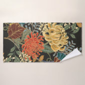 Abstrakte Eleganz, nahtloses Muster mit Blumenbezu Badehandtuch (Badehandtuch)