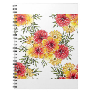 Abstrakte Eleganz, nahtloses Muster mit Blumenbezu Notizblock