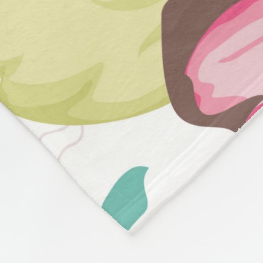 Abstrakte Eleganz Nahtloses Muster mit Blumenbezug Fleecedecke (Ecke)