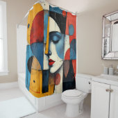Abstrakte Eleganz: Portrait der Künstlerin Duschvorhang (Beispiel)