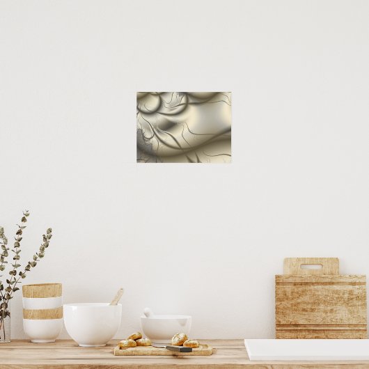 Abstrakte Elfenbeinkunst Poster (Küche)