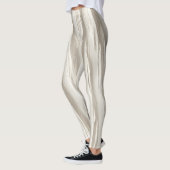 Abstrakte Elfenbeinstruktur Leggings (Links)