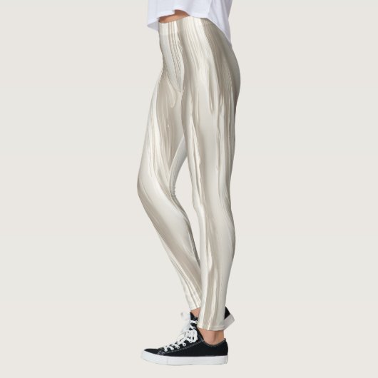 Abstrakte Elfenbeinstruktur Leggings (Links)