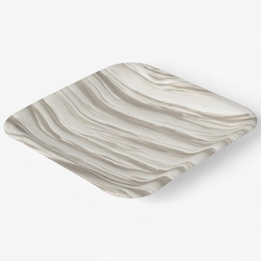 Abstrakte Elfenbeinstruktur Pappteller (Gewinkelt)