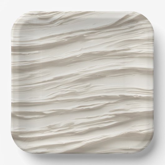Abstrakte Elfenbeinstruktur Pappteller (Vorderseite)