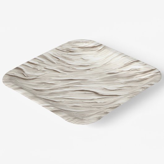 Abstrakte Elfenbeinstruktur Pappteller (Gewinkelt)