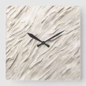 Abstrakte Elfenbeinstruktur Quadratische Wanduhr (Vorderseite)