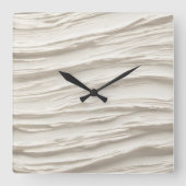 Abstrakte Elfenbeinstruktur Quadratische Wanduhr (Vorderseite)