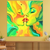 Abstrakte emotionale Gesichter Leinwanddruck (Insitu (Wohnzimmer))