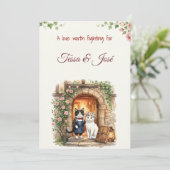 Abstrakte emotionale Hochzeit I Einladung (Stehend Vorderseite)