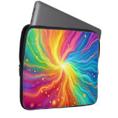 Abstrakte Energieexplosionsgrafik Laptopschutzhülle (Vorne Rechts)