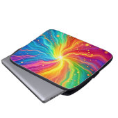 Abstrakte Energieexplosionsgrafik Laptopschutzhülle (Vorne Knopf)