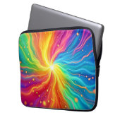 Abstrakte Energieexplosionsgrafik Laptopschutzhülle (Vorderseite Links)