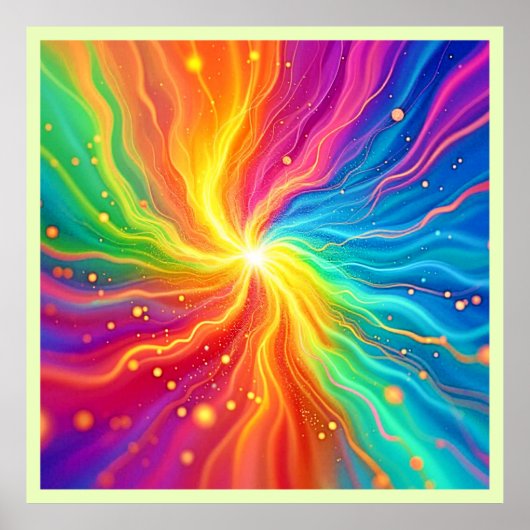 Abstrakte Energieexplosionsgrafik Poster (Vorne)