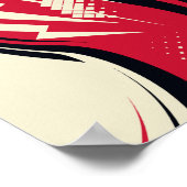 Abstrakte Energiegestaltung mit Krümmungen und Bli Poster (Ecke)