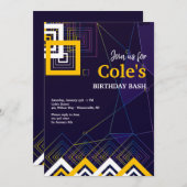 Abstrakte Energieinvestition Einladung (Vorne/Hinten)