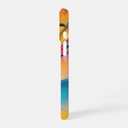 Abstrakte Energiekunst in Neon mit pulsierender Ge iPhone 16 Hülle (Linke Seite)