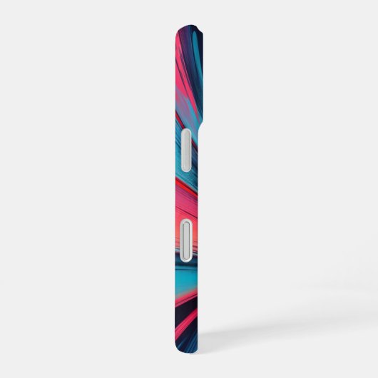 Abstrakte Energiekunst in Neon mit pulsierender Ge iPhone 16 Hülle (Rechte Seite)