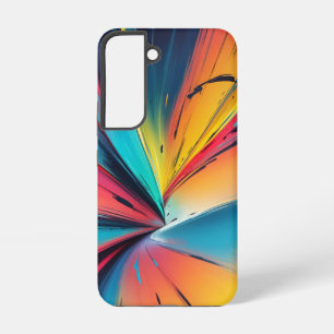 Abstrakte Energiekunst in Neon mit pulsierender Ge Samsung Galaxy Hülle