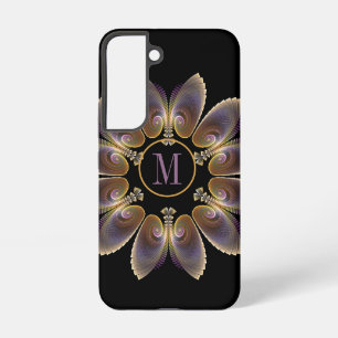 Abstrakte Engel-Flügel-Mandala-Fraktal-Monogramm Samsung Galaxy Hülle