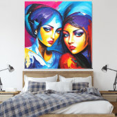 abstrakte Engel in Öl, fantastisches Gemälde Motiv Leinwanddruck (Insitu (Schlafzimmer))