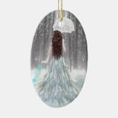 Abstrakte Engels-Winter-Schnee-Prinzessin Keramikornament (Rechts)