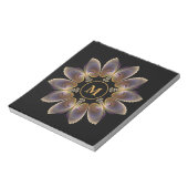 Abstrakte Engelsflügel Mandala Fraktal Monogramm Notizblock (Rotiert)