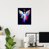 Abstrakte Engelsflügel mit Heiligenschein  Poster (Heimbüro)