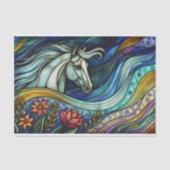 Abstrakte Entkundung des Gläserpferdes Seidenpapier (Vorderseite)