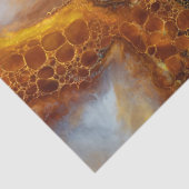 Abstrakte Entsprechung von Blue und Gold Fluid Art Seidenpapier (Detail)