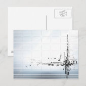 Abstrakte Entwürfe auf Gitter Postkarte (Vorne/Hinten)