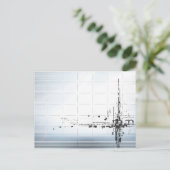 Abstrakte Entwürfe auf Gitter Postkarte (Stehend Vorderseite)