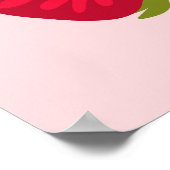 Abstrakte Erdbeere im Matisse-Stil Poster (Ecke)