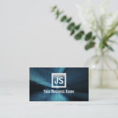 Abstrakte ErdeWireframe blaue dunkle Visitenkarte (Stehend Vorderseite)