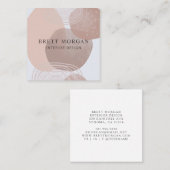 Abstrakte Erdfarben Innengestaltung Quadratische Visitenkarte (Vorne/Hinten)