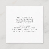 Abstrakte Erdfarben Innengestaltung Quadratische Visitenkarte (Rückseite)